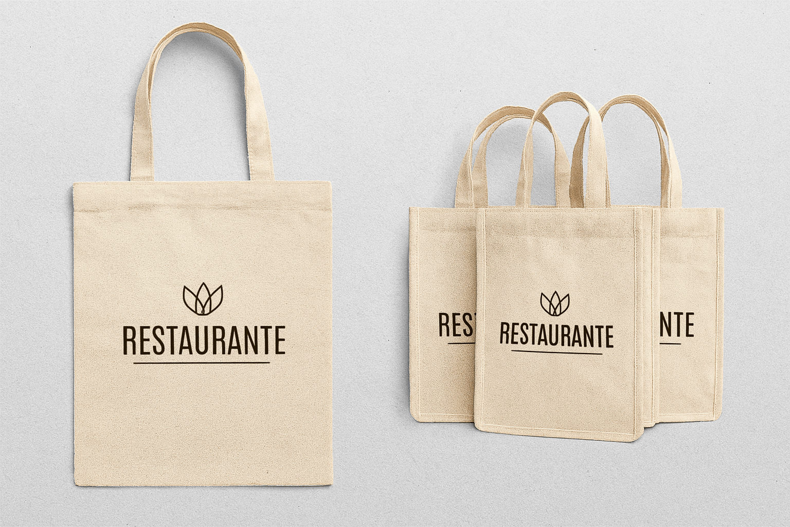 Bolsa promocional personalizada con marca de restaurante